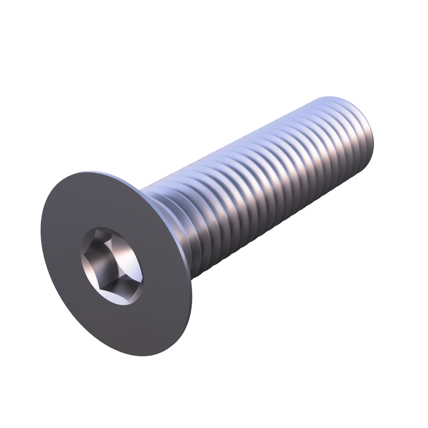 a close up of a flat socket cap screw