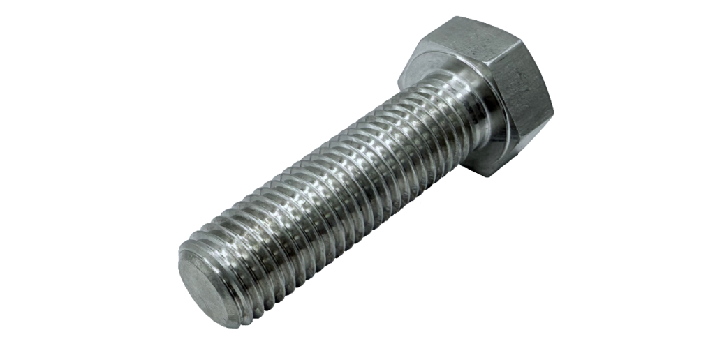 A profile picture of a hex head cap screw hastelloy material