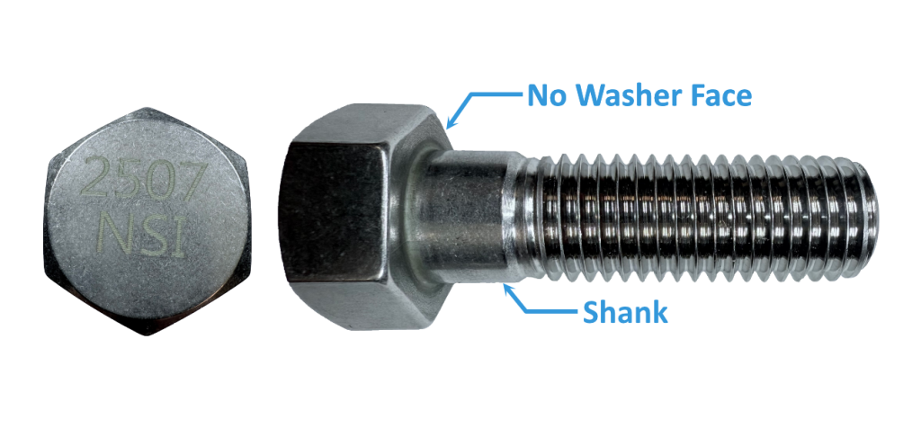 A picture comparing a hex head cap screw with a hex head bolt