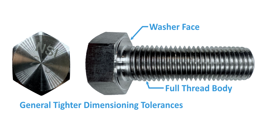 A comparison between a hex head cap screw and a hex head bolt