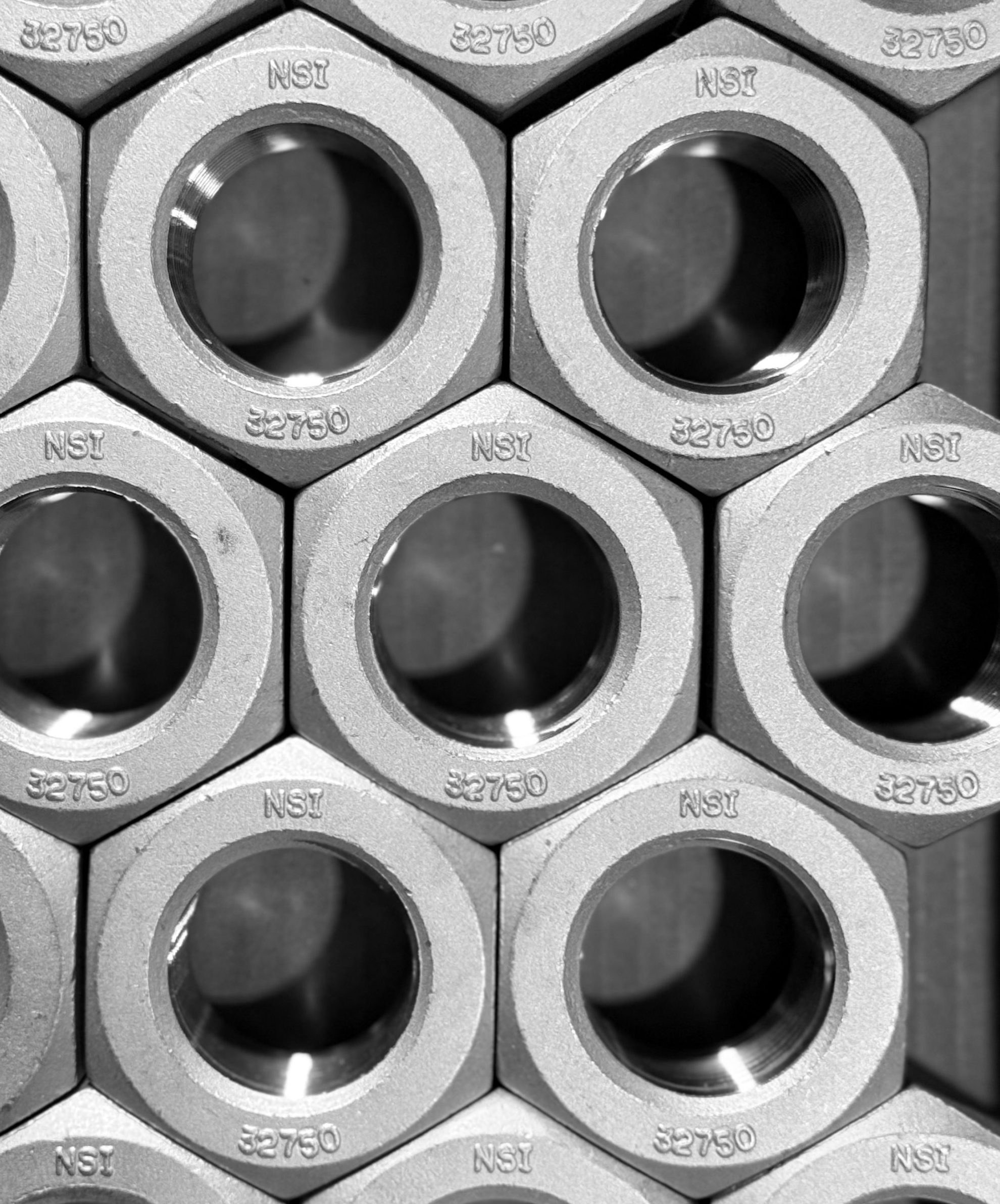 a close up of a heavy hex nut